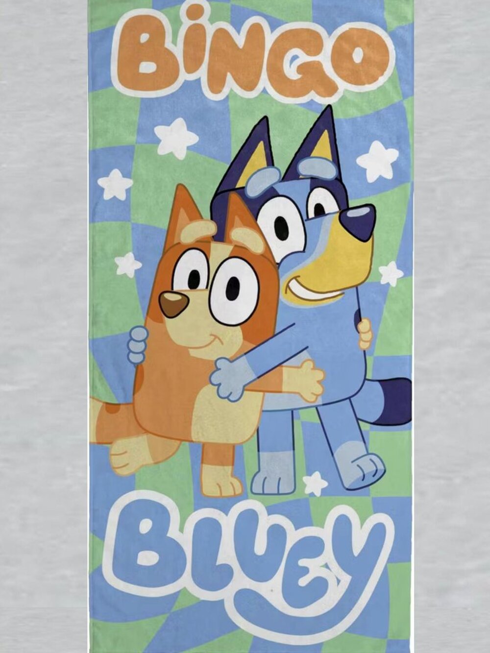 Bluey Hug Ya Beach Towel Measures 28 x 58 Inches